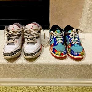 2 pair of size 2 Nike Jordan’s.
